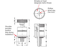 Captive Panel Screw, Screw Head Spring loaded, Self Clinching-PF7M 2