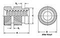 Heat Staking Insert, Straight Wall, Thru-Threaded 2